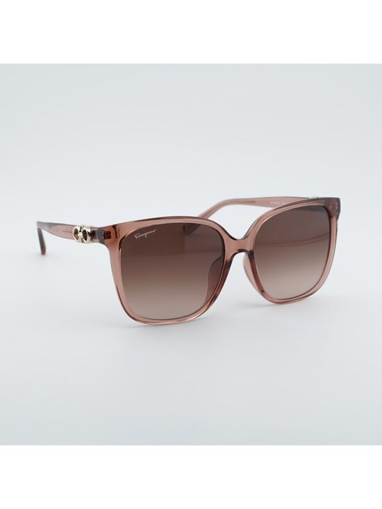 Salvatore Ferragamo SF1092SLB 260 Sunglasses Nude Square Frame, Brown Lenses main image 5